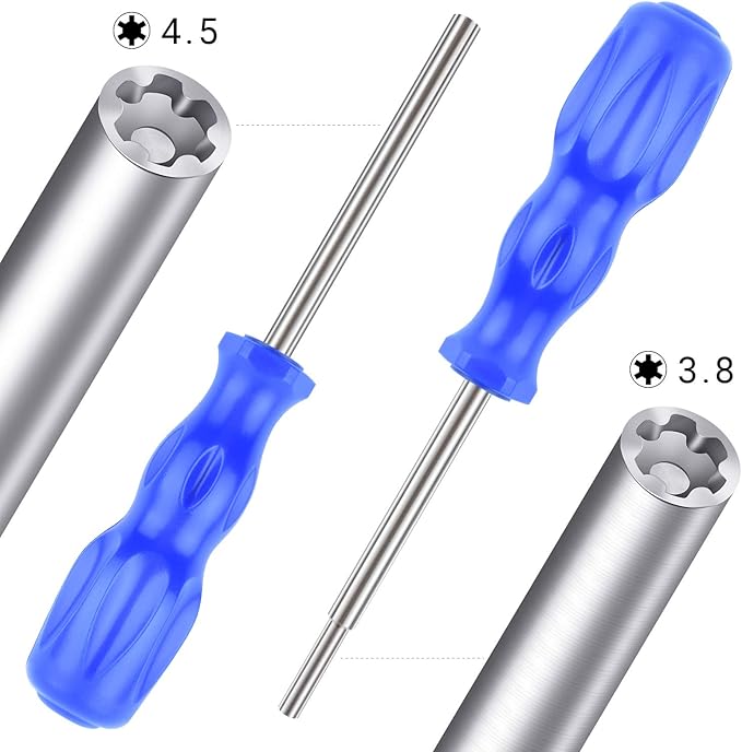 Gamebit Screwdriver Set, Security Screwdriver Bit Set 3.8mm and 4.5mm Perfect fit for Virtual Boy, Opening Nintendo, Sega Consoles and Game Cartridges - Blue