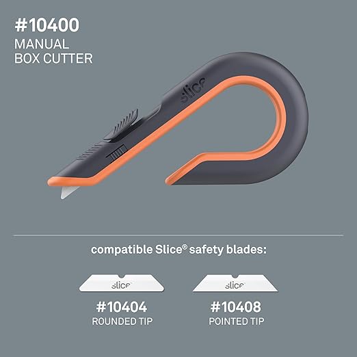 Slice 10503 Box Cutter, Retractable, Utility Knife, Finger Friendly edge, Stays Sharp up to 11x Longer Than Metal , 6 Pack
