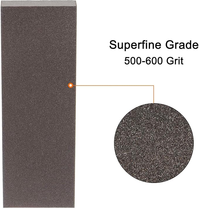 HARFINGTON 4pcs Superfine Sanding Sponge Blocks 500-600 Grit Foam Sanding Block for Polishing Kitchen Metal Wood Drywall, 200x70x25mm