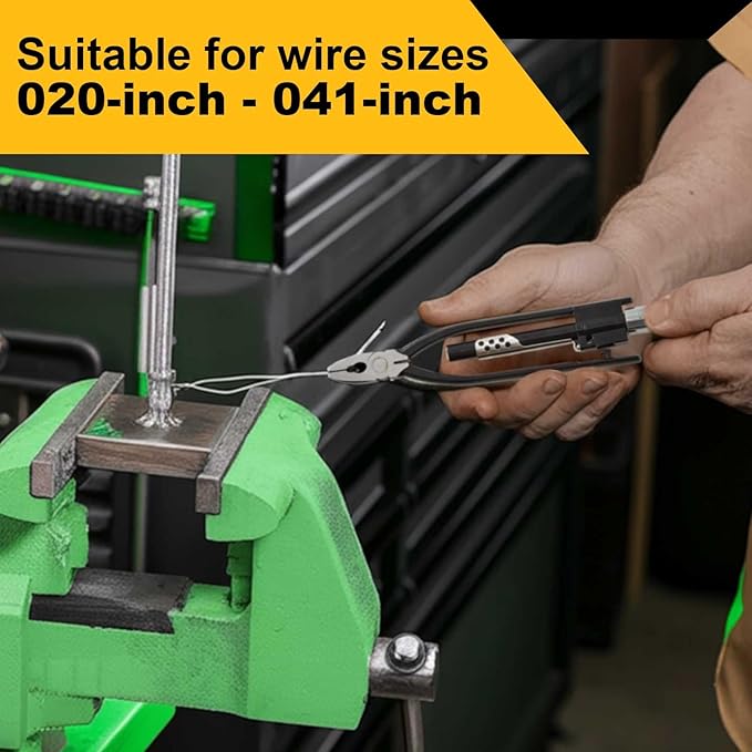 9 Inch Reversible Safety Wire Twister Pliers Left and Right Twists Aircraft Wire Twisting Tool Automatic Metal Lock Twister for Aircraft Auto Industry