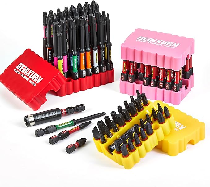 Impact Screwdriver Bits Set, 99 Pieces 1??2?쒶ulti Head Magnetic S2 Steel Driver Bits PH/SQ/Torx/Slotted/Pozi/Security Torx With Soft Base