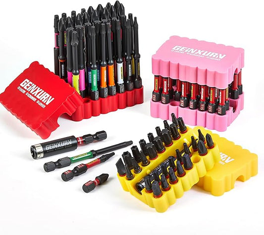 Impact Screwdriver Bits Set, 99 Pieces 1??2?쒶ulti Head Magnetic S2 Steel Driver Bits PH/SQ/Torx/Slotted/Pozi/Security Torx With Soft Base