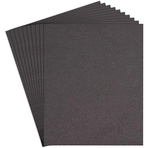 400 Grit Sand Paper, 9 x 11 Inch, 10 Pcs Wet Dry Sandpaper Sheets, Silicon Carbide for Wood, Metal, Automotive Sanding and Polishing, Waterproof and Durable