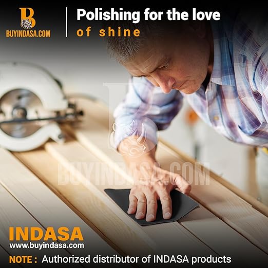 Indasa 50 PCS 9x11??Wet & Dry Sandpaper Sheets, 120 GRIT, Rhynowet Clog-Resistant Abrasive for Wood, Metal, Auto, Paint & Clear Coat Finishing, Sand Paper Aluminum Oxide, Plusline