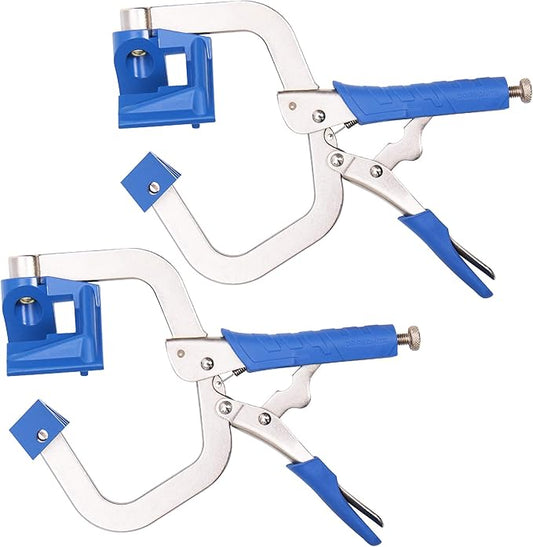DRAGONITE 90 Degree Corner Clamp, 11 Inch Right Angle Clamps for Woodworking, Welding, Carpenter Photo Frame, Holding Assemblies Like Cabinets and Drawers, 2 Pieces