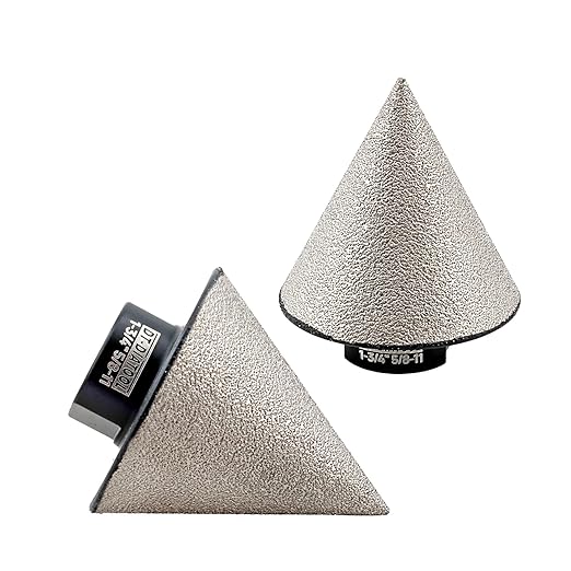 DT-DIATOOL Diamond Beveling Chamfer Bit 1-3/4 Inch, 2-Pack for Tile Porcelain Ceramic Granite Marble Existing Holes Enlarging Polishing Shaping Trimming Repairing