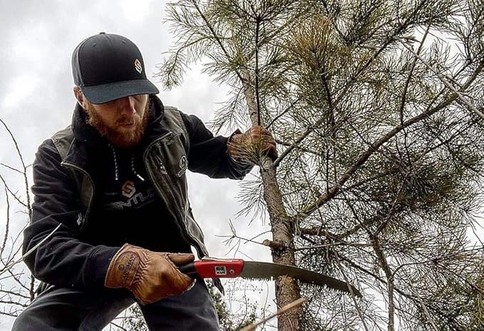 EZ KUT WOW Folding Saw 10????Heavy-Duty Hand Saw for Tree Trimming, Pruning & Wood Cutting ??Compact Foldable Design for Camping, Hunting & Survival ??Razor Sharp SK4 Steel Blade