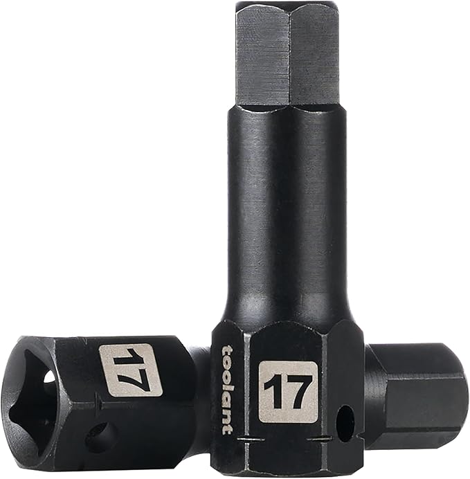 toolant 1/2" drive 17mm impact hex bit socket set 2PCS, Hex Drive, S2 Steel Air Drive Allen Socket set,Impact Grade竊똀nti-Roll Design