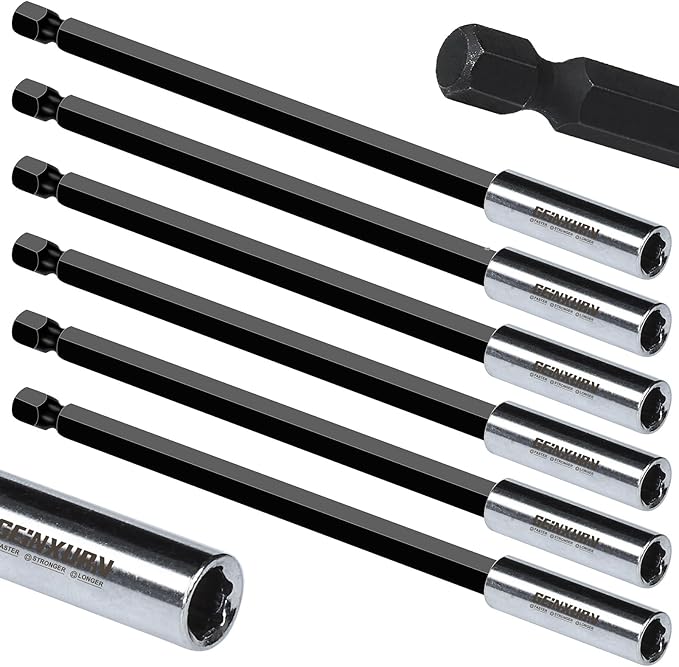 10Pc 3Inches Screwdriver Bit Holders, Cr-V Extension Socket Drill Bit Magnetic Holder Hex Shank Quick-Change Drill Bit Guide