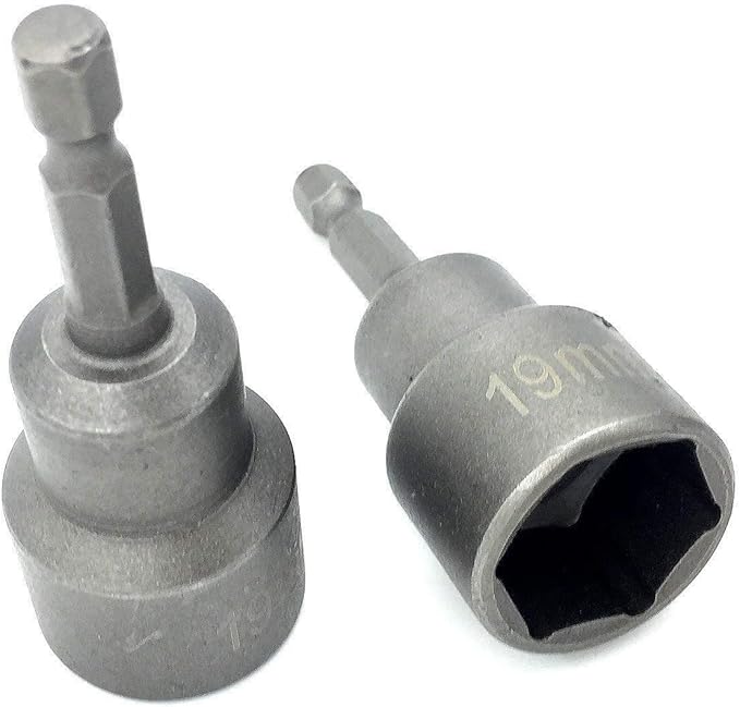 2pc Leveling Scissor rv-Jacks Socket Drill Adapter With 1/4 Quick Connect Hex Shank Tools, Works With All 3/4 or 19mm Hex Drive Jacks,Power Nut Driver Bit Set