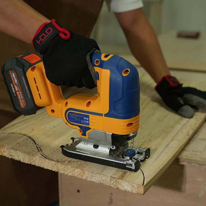 EASTYLE Cordless JigSaw Compatible with DEWALT 20V Battery,with 4Ah Battery & Charger,800-3200 SPM & 4 Cutting Positions,5.3" Wood/0.78" Aluminum Cuts,Dust Collection Port & Dual Safety Lock