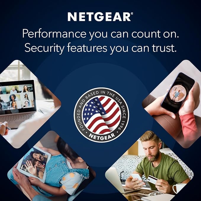 NETGEAR Nighthawk Dual-Band WiFi 7 Router (RS100) ??Router Only, BE3600 Wireless Speed (up to 3.6 Gbps) - Covers up to 2,000 sq. ft., 50 Devices ??2.5 Gig Internet Port - Free Expert Help