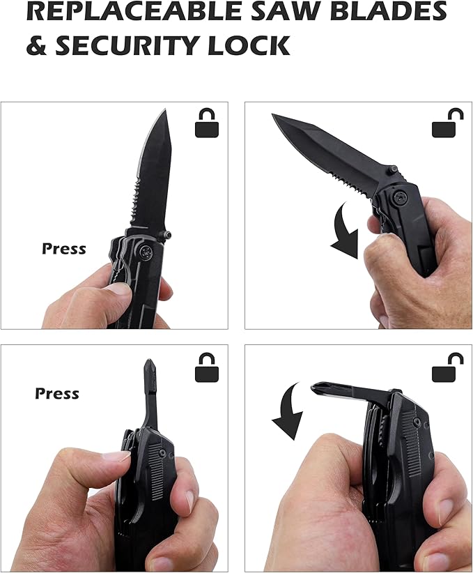 RUSH DEER Multi-Tool 19-in-1 Essential Survival Tools and Multitools Plier- Gift for Men-Versatile Camping Tool Kit-ultimate versatile toolkit For DIY, Outdoor