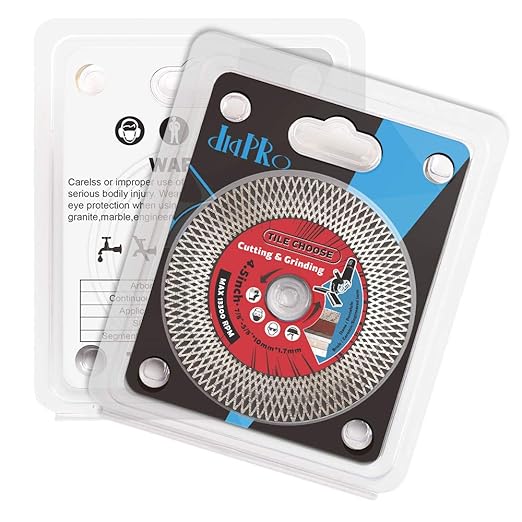 4.5" Tile Saw Blade Diamond Blade for Cutting and Grinding Porcelain Tile Granite Marble (4.5", 1)…