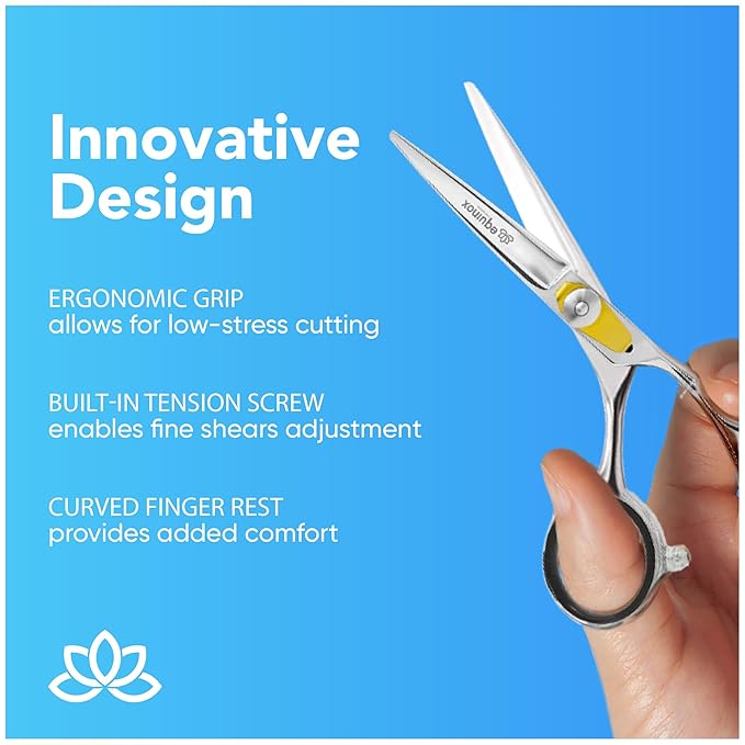 Equinox Razor Edge Series Professional Hair Scissors - 6.5??Premium Japanese Stainless Steel Hair Cutting Scissors, Hair Shears, Hair Razors for Hair Cutting, Barber Accessories & Hair Salon Supplies