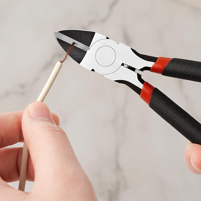 BOENFU Wire Cutters Heavy Duty 5 Pack Side Cutters 6 Inches Wire Snips Flush Cut Pliers Metal Cutting Tool for Crafting, Floral, Artificial Flowers, Chicken Wire, Electrical