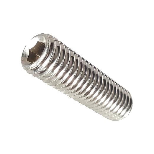 M1.6-0.35 x 4MM Socket Set Screws, Allen Socket Drive, Din 916, Stainless Steel A2, Full Thread, Bright Finish, Cup Point, Quantity 10 by Fastenere