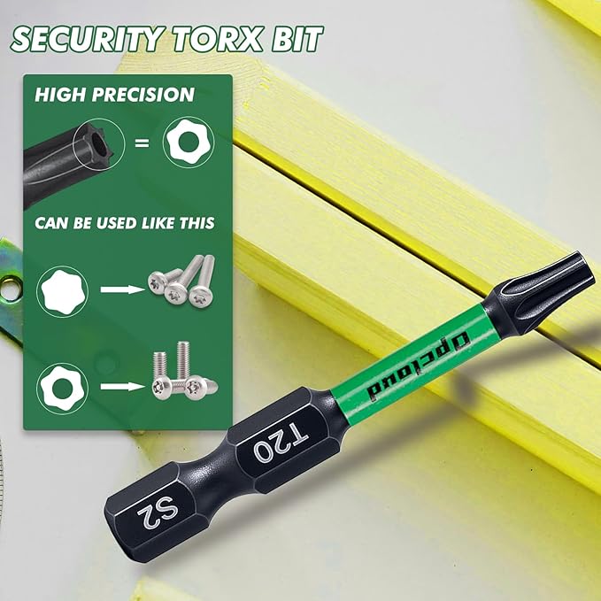 T20 Impact Screwdriver Bit Set, 26 Pieces 2?쒾2 Steel Magnetic #20 Torx Tips Driver Power Bit Set with Extension Impact Bit Holder