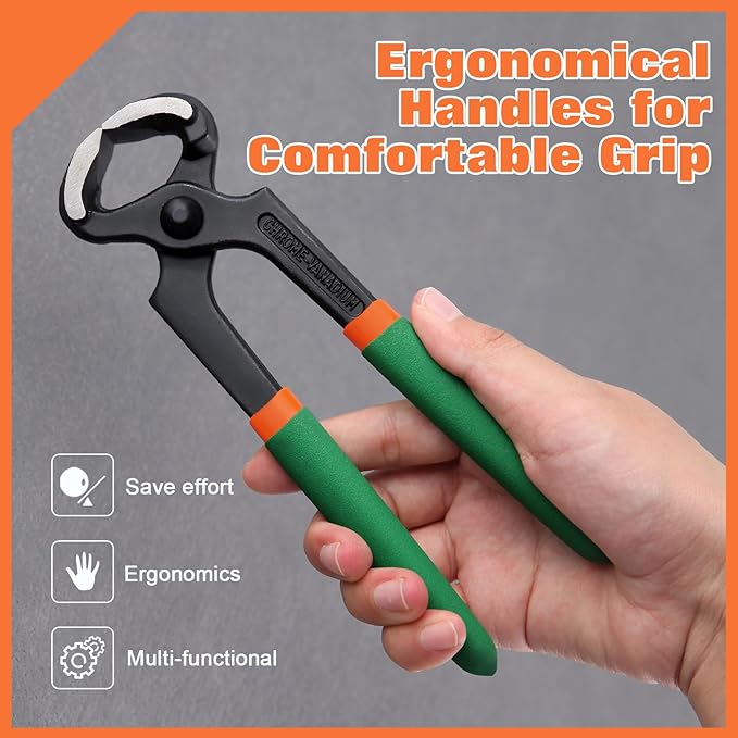 End Cutting Pliers 7 Inches PVC Handle Nail Puller Pincer for Women Wire Cutting, Shoe Heel Repair