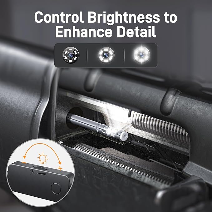 Teslong Rifle Borescope for Phone & PC, USB C Bore Scope Camera with Lights & Mirror Set, Fits .20 Caliber & Larger, Flexible Gun Cleaning Camera, Compatible with iPhone 15/16 & USB-C Android Devices