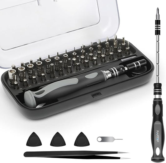 Precision Screwdriver Set - 48 in 1 screwdriver bit set Magnetic Small Screwdriver Set with Case, mini screwdriver set for Computer, Laptop, iPhone, MacBook, PC, Game Console, Eyeglass(48-IN-1)
