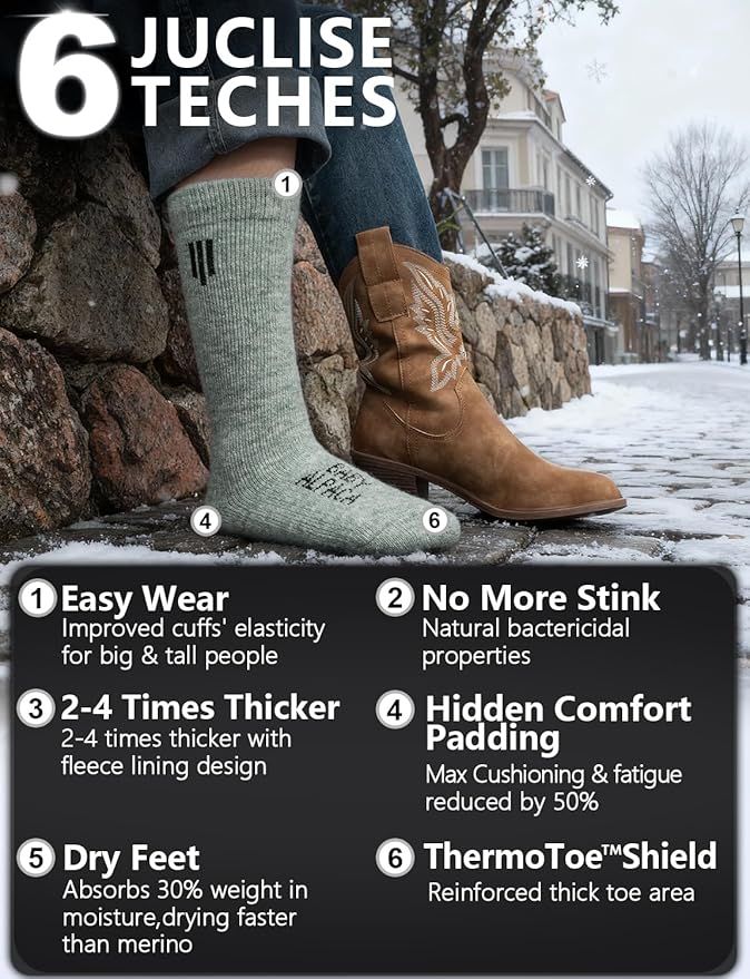 Alpaca Wool Boot Socks Men and Women, Heavyweight Thick Thermal Socks Cold Weather Hunting Hiking, Moisture Wicking