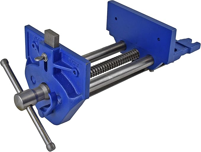 Yost Vises M9WW Rapid Action Woodworking Vise | Quick Release Lever for Quick Adjustments | 9 Inch Jaw Width | Made with Heavy-Duty Cast Iron | Blue