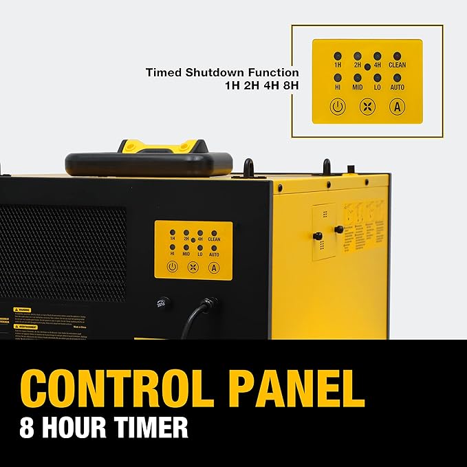 DeWALT DWXAF101 Air Filtration System, 3-Speed Hanging Ceiling Dust Collectors for Woodworking, Remote Controlled Dust Collection Systems, 2 Stage Filtration, for Shop Garage