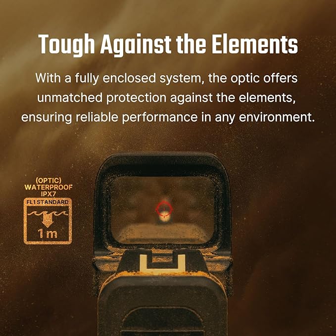 OSIGHT SE Enclosed Micro Red Dot Sight - RMSc/K Footprint Compatible | 2 MOA Dot & 32 MOA Circle Dual Reticle System | Durable Compact Reflex Sight