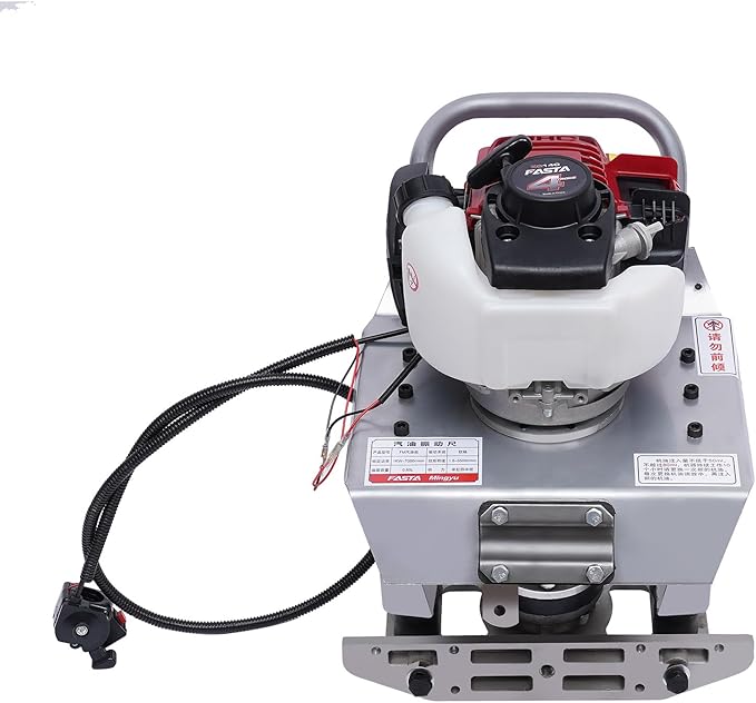 4-Stroke Gas Concrete Vibrating Machine, 900W 35.8CC Commercial Power Screed Vibrating Screed Power Unit Concrete Wet Screed Gasoline Cement Vibrator with 0.65L Fuel Tank for Pavement & Bridge Decks