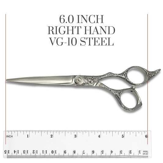 6" Virtuoso Hair Scissors - VG10 Japanese Steel Shears for Professional Use (Hair Cutting Scissors)
