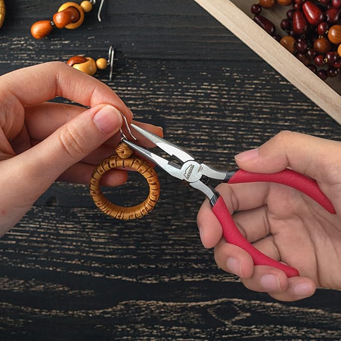 Mini Jewelry Pliers Set ??5??Needle-Nose & 14 AWG Flush Wire Cutters for Crafts, Zip-Tie Sprue Nippers 2pc Kit