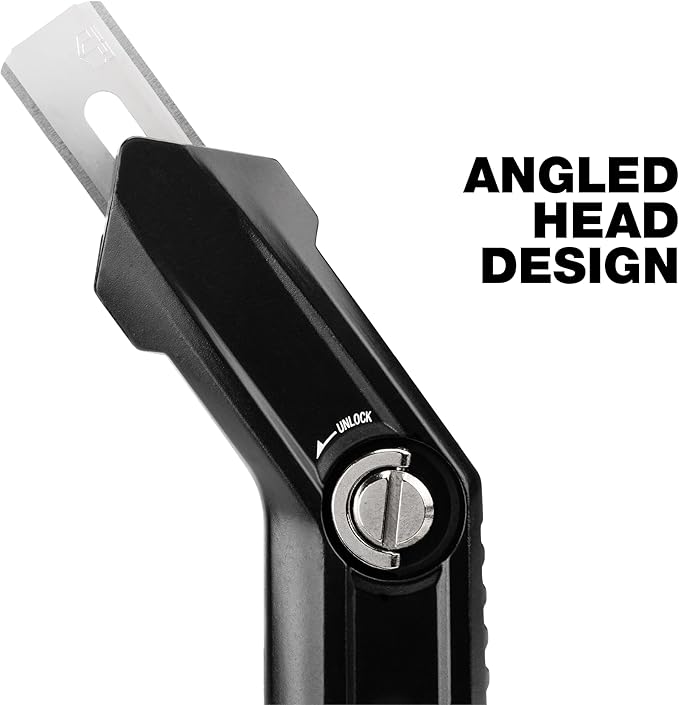 ToughBuilt ??Carpet Knife, Heavy-Duty Fixed Utility Knife with Ergonomic Handle and Quick-Change Blade Mechanism, Precision Cutting Design for Carpet, Vinyl & Flooring Applications (TB-H4-11-CK)