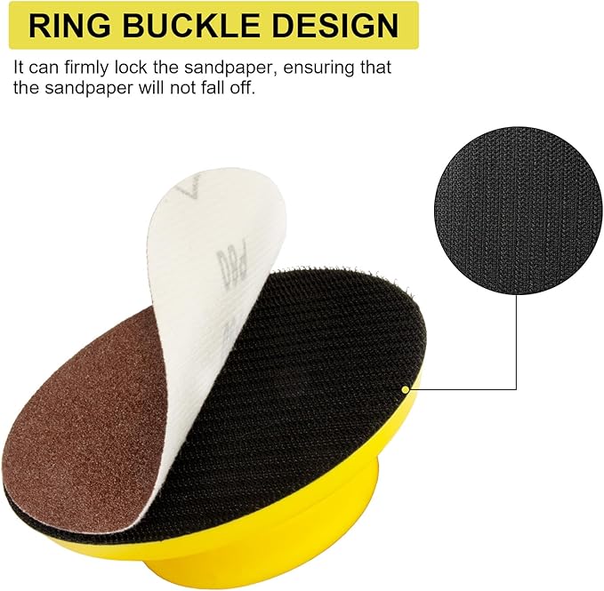 2 Pcs Sanding Blocks 3 inch Round Hook and Loop Sanding Block for Woodworking Furniture Restoration Automotive Body Arts Crafts Hand Sanding Block