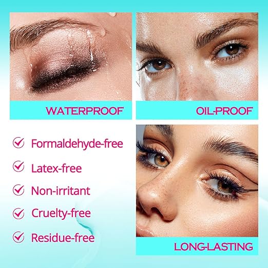 Eyelash Extension UV Eyelash Glue 1 Sec Quick Dry Strong Bond UV Lash Glue Adhesive Waterproof Safe No Irritation 75 Days Long Lasting for Professional Use Only(3ML)