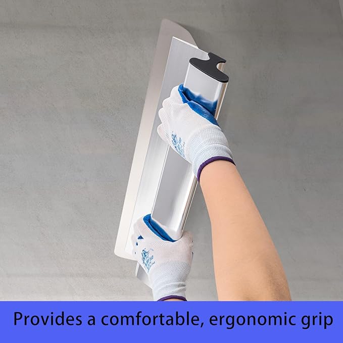 BXGTECH Drywall Tools Skimming Blade with Extension Handle - 12", 22" & 32" Blades Extruded Aluminum 301 Stainless Steel Construction Tools End Caps, Wall-Board with 0.5mm&0.35mm Thickness