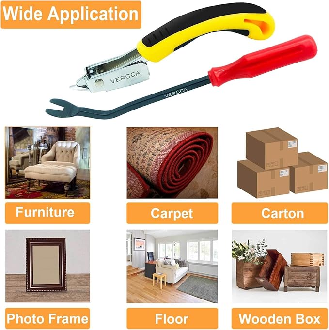 Upholstery Staple Remover, Staple Puller, Upholstery Tools Tack Lifter, Nail Puller Carpet Staple Remover Tool for Furniture Floor Carton Photo Frame Office 2pcs