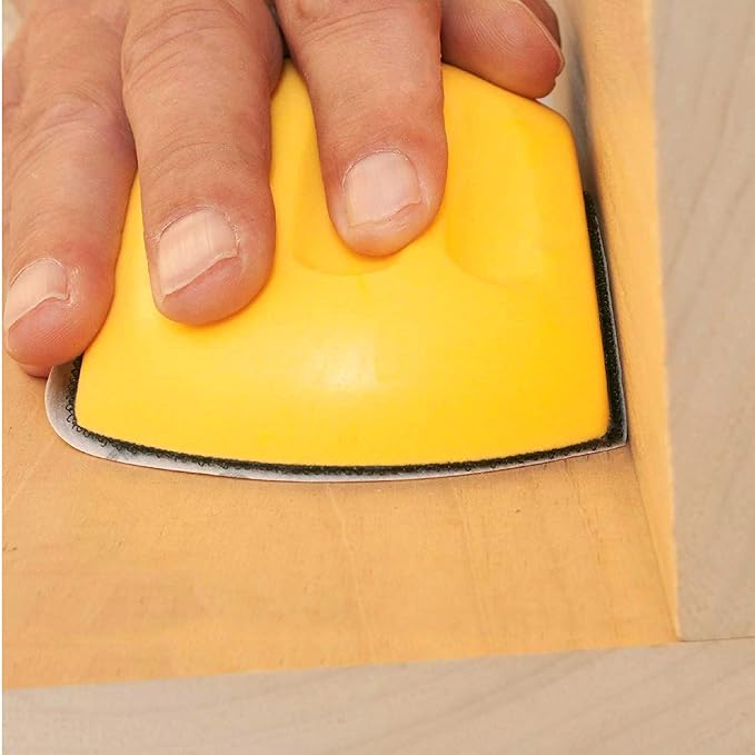 5 Inch Hand Sanding Block, Hook and Loop Mouse Backing Plate for 5-inch Sanding Disc Sandpaper, Ideal For Wood Furniture Restoration Home Arts and Crafts