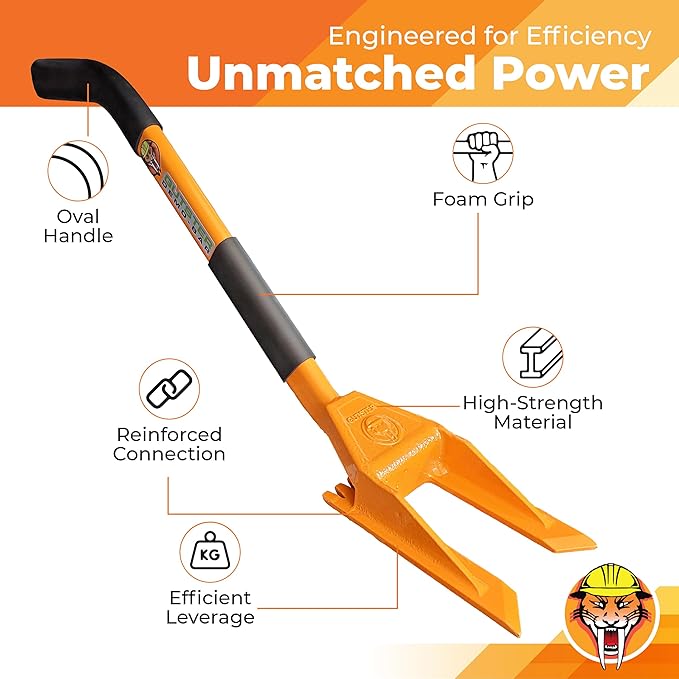 Gutster 30??Demolition Pry Bar & Crowbar ??Oval Handle Wrecking Bar for Ceiling & Wall Demo ??Heavy Duty Nail Puller Tool for Contractors, Firefighters & Home Renovations