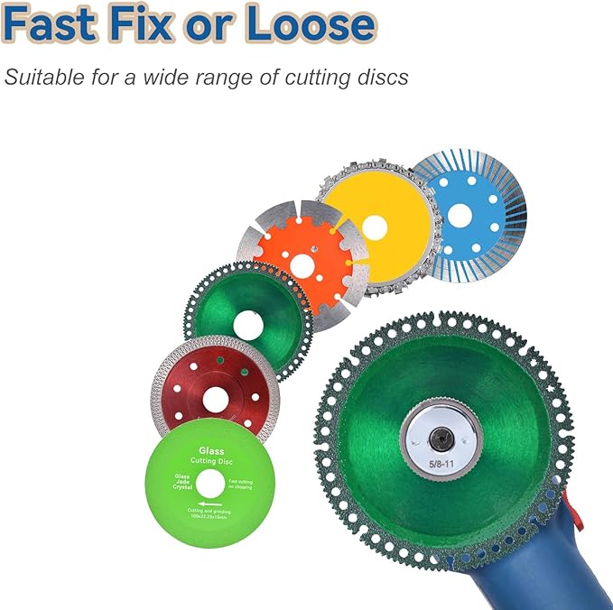 5/8"-11 Thread Angle Grinder Flange Nut, Tool Free Quick Release Lock Nut for for 4쩍" 5" 7" 9" Angle Grinder