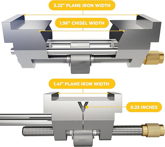 Sharp Pebble Honing Guide - Chisel & Plane Sharpening Jig - Fits Chisels 0.25' to 1.96', Fits Planer Blades 1.41' to 3.22'