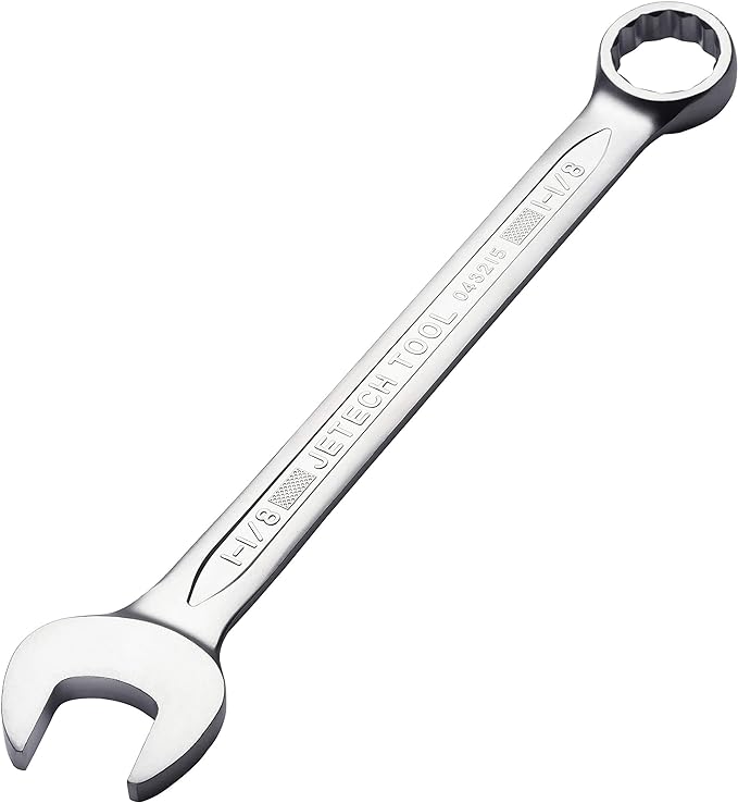 Jetech 1-1/8 Inch Combination Wrench - Industrial Grade Spanner with 12-Point Design, 15-Degree Offset, Durable Chrome Vanadium Steel, Forged, Heat-Treated, SAE
