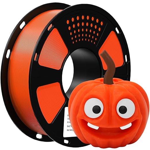 Geeetech PETG Filament 1.75mm, 1 KG (2.2lbs) Spool 3D Printer Filament, High-Toughness, 짹0.02mm Accuracy, Neatly Wound & Moistureproof, Non-Clogging Non-Stringing, Fits Most FDM Printers, Orange