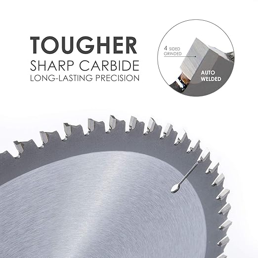 Luckyway 10 Inch Table Saw Blade, Miter Saw Blade 2-Pack, 80T Fine Finish Professional Woodworking with 5/8 Inch Arbor TCT Saw Blade for Table Saw and Miter Saw