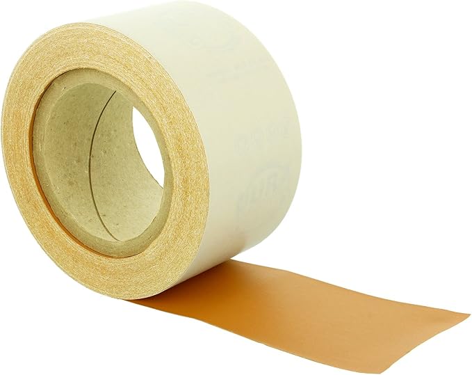 Dura-Gold Premium Gold 400 Grit PSA Longboard Sandpaper, 20 Yard Roll, 2-3/4" Wide, Self Adhesive Stickyback, Woodworking & Automotive Sandpaper Roll, Air File Sand Paper, Auto Sanding Blocks
