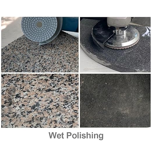 SHDIATOOL 8Pcs 4 Inch Diamond Wet Polishing Pads with White Bond Grit 3000 for Marble Granite Stone