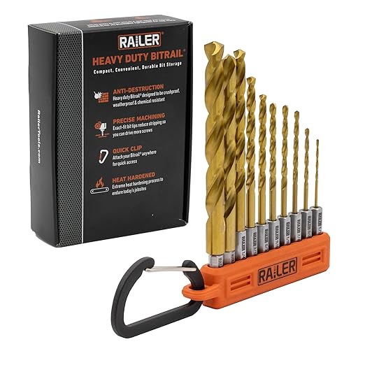 Allen Wrench Drill Bit Set - Railer High Speed Titanium 10pc Hex Shank Drill Bit Set for Impact Driver w/Bit Holder. Multi-Purpose Drill Bits for Metal, Wood, PVC. brocas para Madera