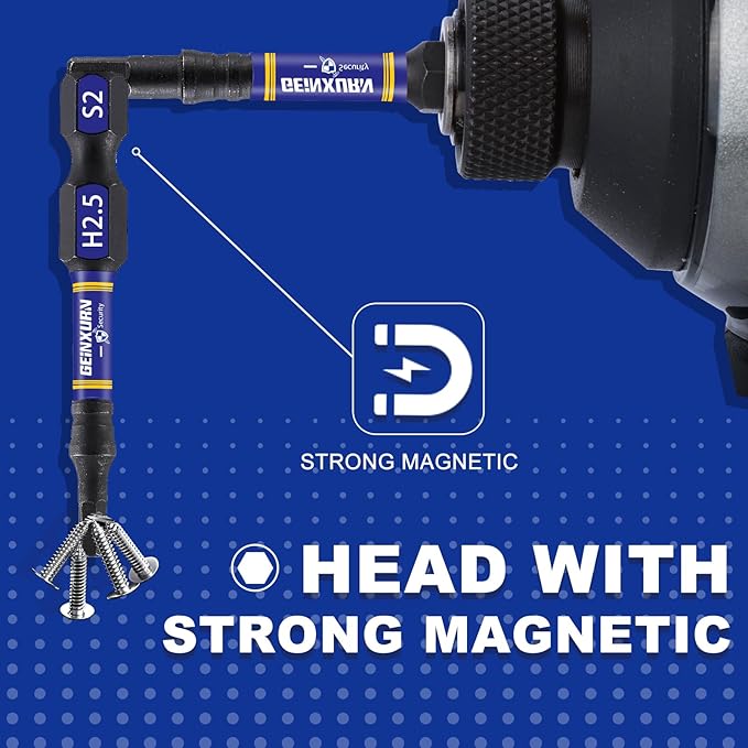 Impact Hex Screwdriver Bits Set, 20 Pieces 2?쒶agnetic Metric & SAE S2 Steel Multi Hex Driver Bits with Soft Hanging Strips