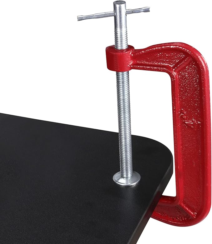 JAPCHET 8 Packs 4 Inches Red C Clamp, Malleable Iron C-clamp, Heavy-Duty C-Clamp for Metalworking, Woodworking, 4-Inch Max Jaw Opening, 2-Inch Throat Depth