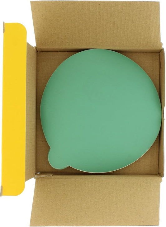 Dura-Gold Premium 6" Green Film PSA Sanding Discs - 400 Grit (Box of 25) - Self Adhesive Stickyback Sandpaper for DA Sander, Finishing Fine Cut Abrasive - Sand Automotive Car Paint, Woodworking Wood